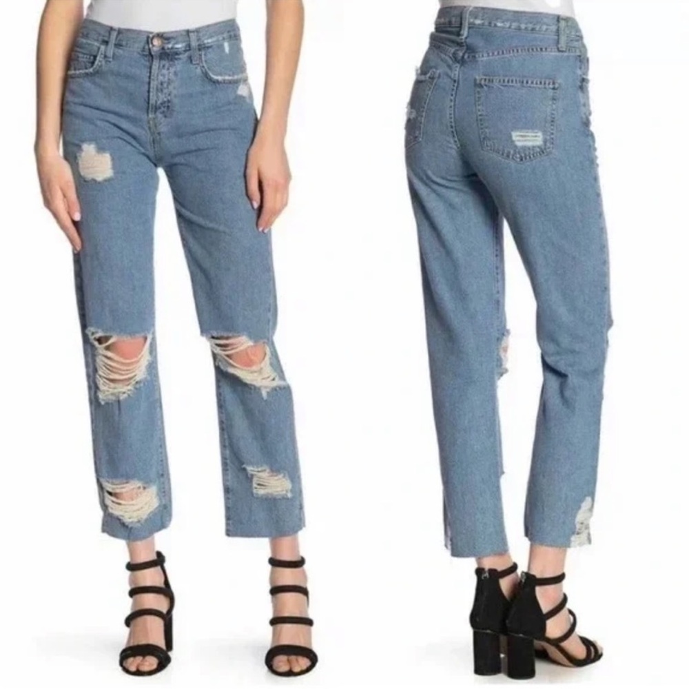 Current/Elliott The Original Straight Prep Destroy Cut Hem 25